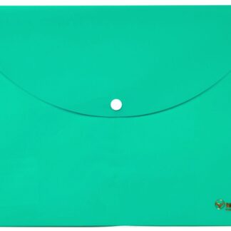 Папка-конверт на кнопці А4 "NORMA" /5102-04/  РР 160мкн "Pastel", зелена (12/600)