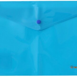 Папка-конверт на кнопці А4 "NORMA" /5106-05/ РР 160мкн "Neon', блакитна (12/720)