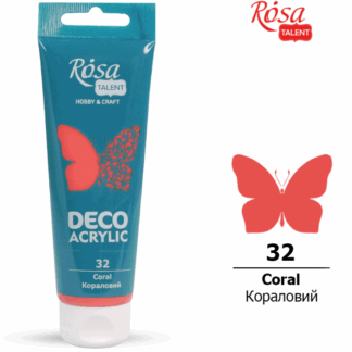 АКРИЛ для декору "ROSA TALENT" /32/ Кораловий, матовий 75 мл (1/4)