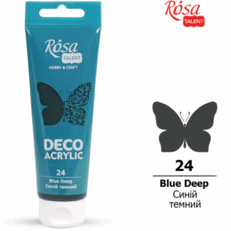 АКРИЛ для декору "ROSA TALENT" /24/ Синій темний, матовий 75 мл (1/4)