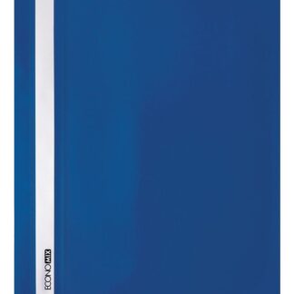 Швидкозшивач пл. Б/ПЕРФ. "Еconomix" /Е31509-02/503-02/ А4 синій, фактура помаранч,120/160 мкм (10)