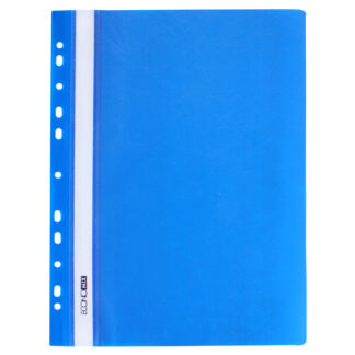 Швидкозшивач пл. евро перф. "Еconomix" /Е31508-02/ А4 синій, фактура помаранч,120/160 мкм (10)