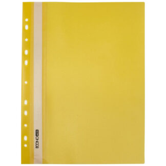 Швидкозшивач пл. евро перф. "Еconomix" /Е31508-05/ А4 жовтий, фактура помаранч,120/160 мкм (10)