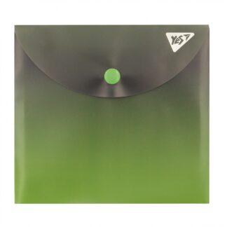 Папка-конверт на кнопці B6 "Yes" /492300/ "Fusion", сіро-зелена (10/200)