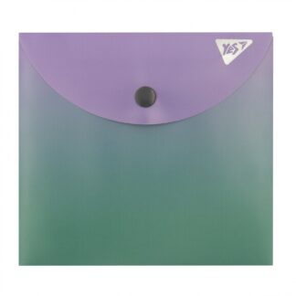 Папка-конверт на кнопці B6 "Yes" /492301/ "Fusion", фіолетово-зелена (10/200)
