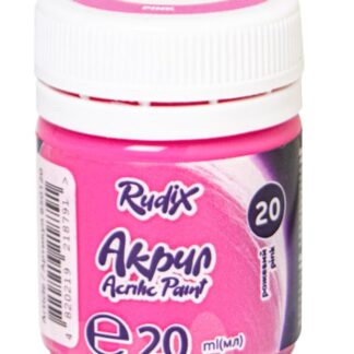 АКРИЛ для декору "RUDIX" /850120/ матовий Рожевий , 20 мл (1/12/24)