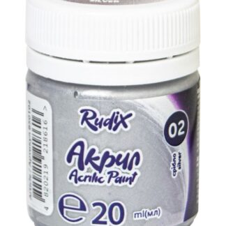 АКРИЛ для декору "RUDIX" /850102/ Срібло, 20 мл (1/12/24)