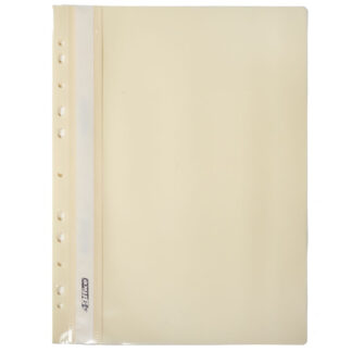 Швидкозшивач пл. європерф. А4 "4OFFICE" /4-240-81-10/ Бежевий, глянець (10/240)