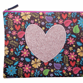 Папка шкільна на блискавці B5 "Bourgeois" /WB-1945-A5/ "Серце" м'яка, 1 відд., ПУ, 25х20 см (1/120)