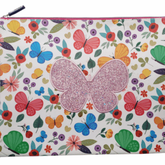 Папка шкільна на блискавці А4+ "Bourgeois" /WB-1945-А4/ "Метелик" м'яка, 1 відд., ПУ (1/60)