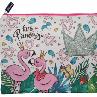 Папка шкільна на блискавці А4+ "Bourgeois" /WB-1945-А4/ "Фламінго" м'яка, 1 відд., ПУ (1/60)