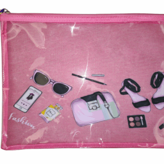 Папка шкільна на блискавці А4 "Bourgeois" /WB-2122/ "Рожева" м'яка, 1 відд., ПУ (1/60)