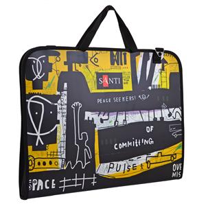 Папка-портфель А3 для Ескізів "SANTI" /491688/ "Graffiti" 367*30*495 мм, сiра (1/12)