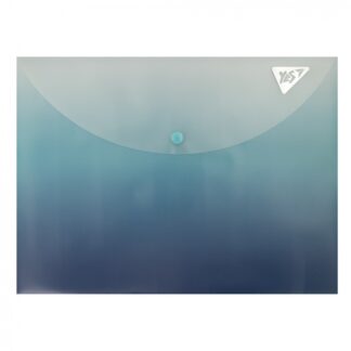 Папка-конверт на кнопці А4 "Yes" /492290/ "Fusion", синьо-блакитна (1/12/150)