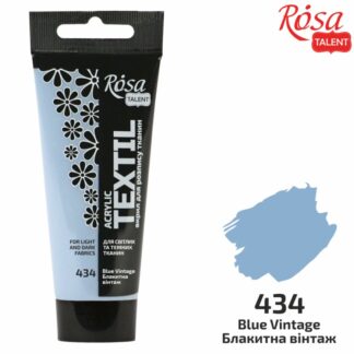 АКРИЛ для тканин "ROSA TALENT" /434/ Блакитна вінтаж, 60мл (1/4)