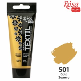 АКРИЛ для тканин "ROSA TALENT" /501/ Золото, 60мл (1/4)