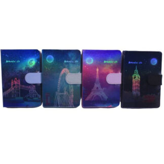 Блокнот на магн.9,5*14,5/112арк. /MY-001-4/ "Нічне місто- срібн.край" кол. край  (1/12)