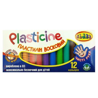 Пластилін "CLASS" "Чисті руки" 12кол. /7627/ 200г. восковий