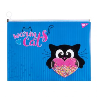 Папка-конверт з бігунком А4 "YES" /491750/ "Meow" (3/30)