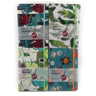 Блокнот на гум. A5/80арк "JO" /102830A5/  "Квіти" метал тисн 80g COLOR/box  (1/12)