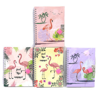 Блокнот 18*13см "JO" /4992DSCN/ "Фламінго" спіраль (1/80)