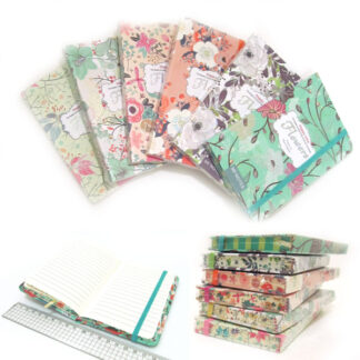 Блокнот на гумці А6/96арк. "JO" /6240-А6-W/ "Квіти" ==  кол.торець, мікс  (1/72/144)