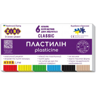 Пластилін "ZiBi" CLASSIC 6 кол. /ZB.6230/ 120г, KIDS Line