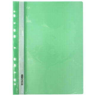 Швидкозшивач пл. евро перф."Еconomix" /Е31510-04/ А4 зелена, глянець,120/160 мкм (10)