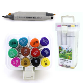 Скетч Маркер двосторонній "JO" /TK83010-12/ трикутн. 12шт/набір пласт. контейнер (1/2/40)