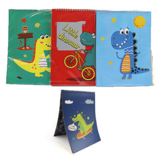 Блокнот для гравюр 14*28/10арк "JO" /21-8802-WH/  "Дракончики", спіраль (1/10)