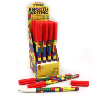 Ручка масляна "Vinson" /A16/ "Lego" softtouch 0,7мм, синя (20)