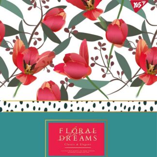 Зошит уч. "YES" 24арк.== /765315/ "Floral dreams" фольга зол.+софт-тач+УФ-виб. (10/160)