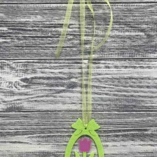 Заготовка "Діамантові ручки" /125118/ фетр "Підвіска "Яйце з тюльпаном", рожева, 10,5 см