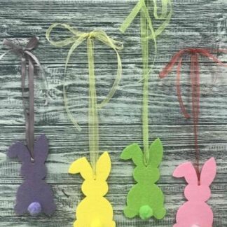 Заготовка "Діамантові ручки" /125119/ фетр "Підвіска "Зайчик", бузкова, 12 см