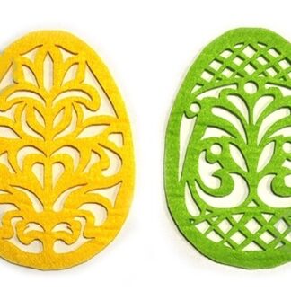 Заготовка "Діамантові ручки" /125065/ фетр "Мереживне яйце"  12 см, 2 шт. в пак.