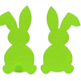 Заготовка "Діамантові ручки" /120359/ фетр "Зайченя з хвостиком", салатова, 12 см, 10 шт в пак