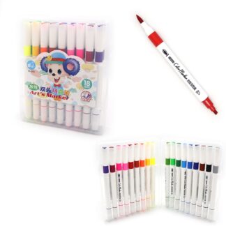 Скетч Маркер двосторонній "JO" /260-18/ "Mouse" 18кол. кругл/скош након. plastic box (1/12/72)