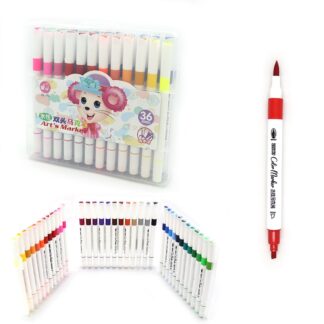 Скетч Маркер двосторонній "JO" /260-36/ "Mouse" 36кол. кругл/скош након. plastic box (1/6/36)