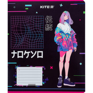 Зошит уч. "Kite" 12арк.== /K24-234-1/ "Kite Anime" гібр. лак + УФ лак (25/600)