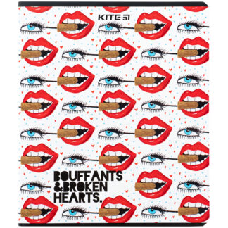 Зошит уч. "Kite" 48арк.# /K24-259-1/ "Bouffants & Broken Hearts" гібр. лак + УФ лак (10/200)