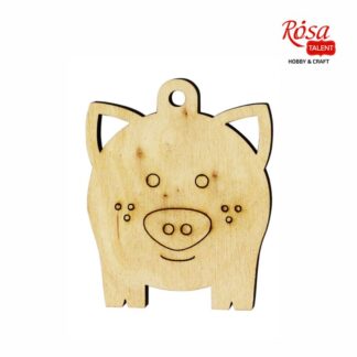 Заготовка "Rosa Talent" "Свинка" /134/ 4шт, фанера, 5,7*7см