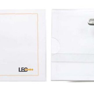 Бедж "LEO" /140081/ L1101, горизонт., 90*55 мм, зі шпилькою + прищіпка.  (50/2000)