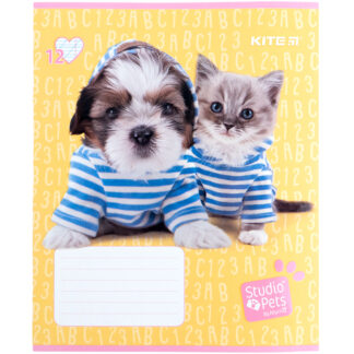 Зошит уч. "Kite" 12арк.// /SP24-235/ "Studio Pets" софт тач + УФ лак (25/600)