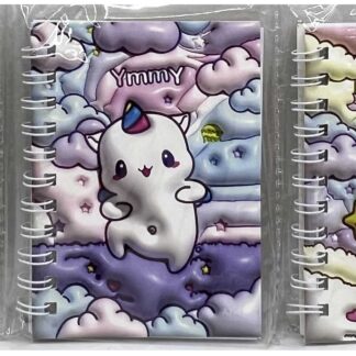 Блокнот А7/38арк /А7-11/ на спіралі "Єдиноріг-3D" == мікс 4шт. (1/20)