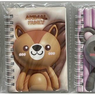 Блокнот А7/38арк /А7-15/ на спіралі "Звірята великі -3D" == мікс 4шт. (1/20)