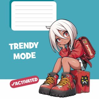 Зошит уч. "Школярик" 18арк. == /3564L/ "Trendy mode" виб.УФ-лак (дівчинка) (25/250)