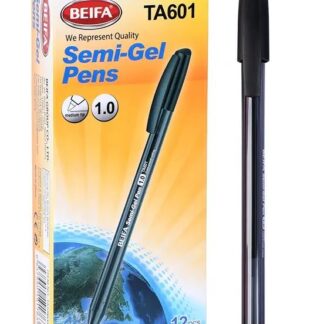 Ручка масляна "BEIFA" /TA601/ 1мм, чорна (12/1728)