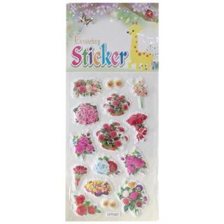 Наліпка м'яка з фольгою WB /LYT-027/ "Троянди" 9,5*23см (20)