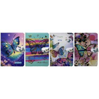 Блокнот А5/96арк /2351-19/ на магніті, шкір/зам.#  "Метелики" мікс (1/12)