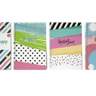 Блокнот А5/60арк. "WB" /DM-2158-16/ # на спіралі, обкл. картон з фольгою, 70 г/м2 Абстракція (1/12)